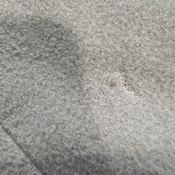 Badgley Mischa Wool Dress Coat Mixed Media Lace Leather Accents Sz S Taupe/Black - Picture 10 of 16